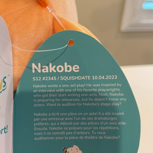 NWT 12” Nakobe the Axolotl Latte Squishmallow - Crossover Squad - Picture 7 of 7